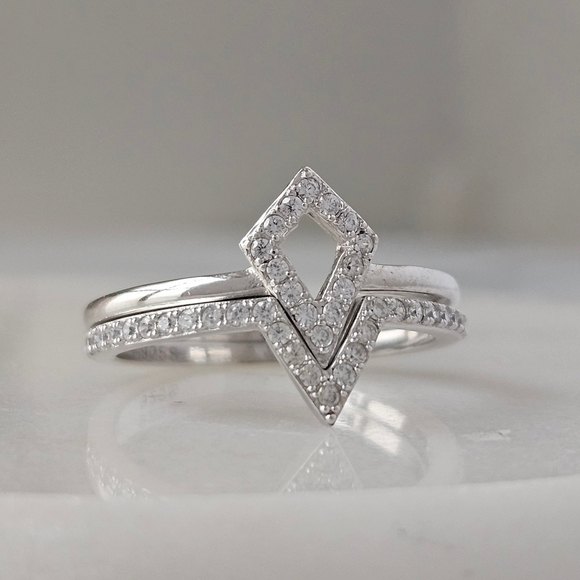 Kite Ring Set, Disney Frozen Ring Collection, 925 Sterling Silver - Picture 2 of 8